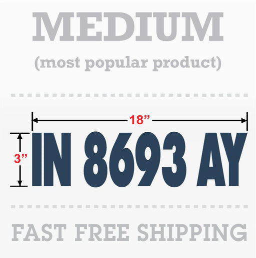 USCG Aproved Boat Number Stickers