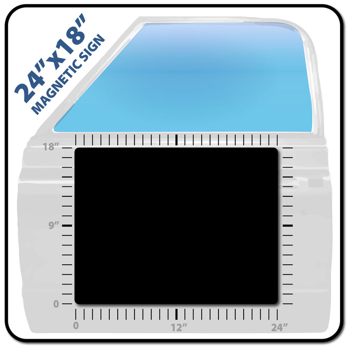 X-Large Custom USDOT Magnetic Sign For Trucks | 24"x18 with 5 Lines | Instant Preview