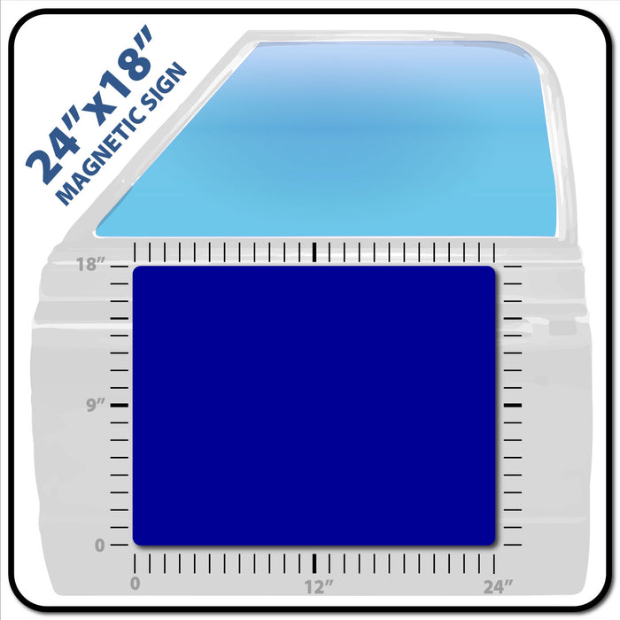 X-Large Custom USDOT Magnetic Sign For Trucks | 24"x18 with 5 Lines | Instant Preview