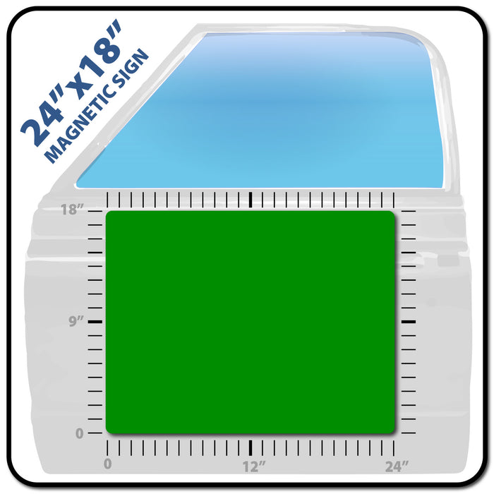 X-Large Custom USDOT Magnetic Sign For Trucks | 24"x18 with 5 Lines | Instant Preview