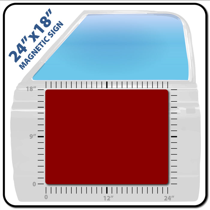 X-Large Custom USDOT Magnetic Sign For Trucks | 24"x18 with 5 Lines | Instant Preview