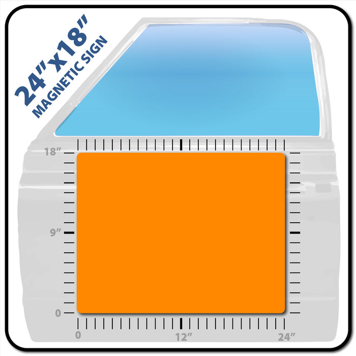 X-Large Custom USDOT Magnetic Sign For Trucks | 24"x18 with 5 Lines | Instant Preview