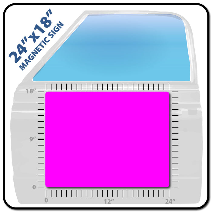 X-Large Custom USDOT Magnetic Sign For Trucks | 24"x18 with 5 Lines | Instant Preview