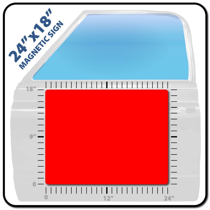 X-Large Custom USDOT Magnetic Sign For Trucks | 24"x18 with 5 Lines | Instant Preview