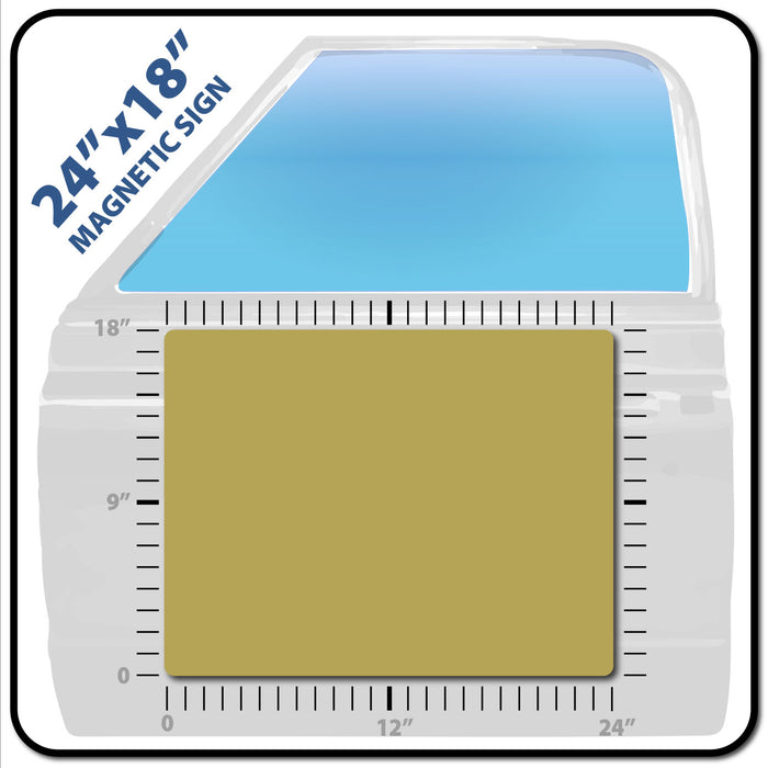 X-Large Custom USDOT Magnetic Sign For Trucks | 24"x18 with 5 Lines | Instant Preview