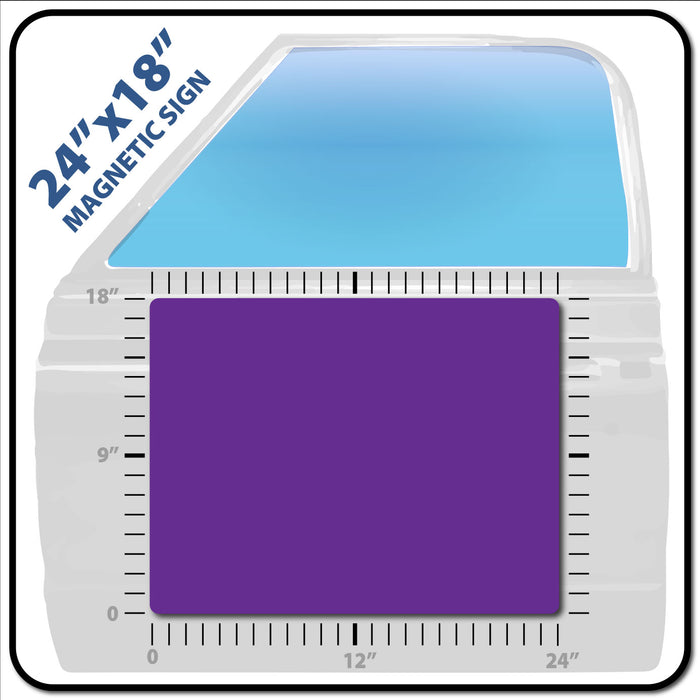 X-Large Custom USDOT Magnetic Sign For Trucks | 24"x18 with 5 Lines | Instant Preview