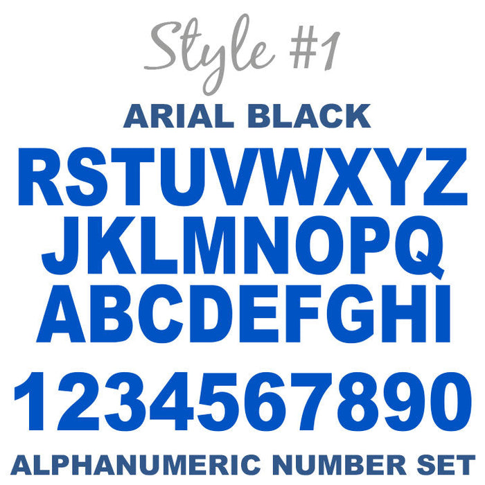 Alphanumeric Number and Letter Sets | 4 Inch Tall Vinyl Decal Stickers | A-Z | 1-10
