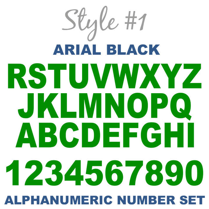 Alphanumeric Number and Letter Sets | 3 Inch Tall Vinyl Decal Stickers | A-Z | 1-10