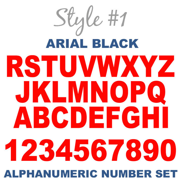 Alphanumeric Number and Letter Sets | 3 Inch Tall Vinyl Decal Stickers | A-Z | 1-10