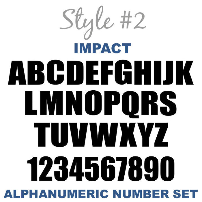 Alphanumeric Number and Letter Sets | 3 Inch Tall Vinyl Decal Stickers | A-Z | 1-10