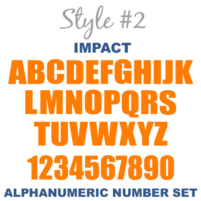 Alphanumeric Number and Letter Sets | 4 Inch Tall Vinyl Decal Stickers | A-Z | 1-10