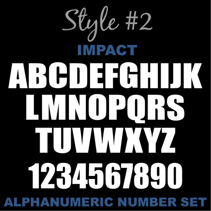 Alphanumeric Number and Letter Sets | 4 Inch Tall Vinyl Decal Stickers | A-Z | 1-10