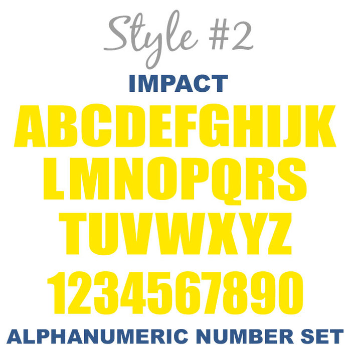 Alphanumeric Number and Letter Sets | 3 Inch Tall Vinyl Decal Stickers | A-Z | 1-10