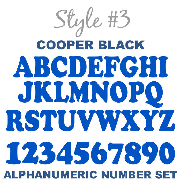 Alphanumeric Number and Letter Sets | 4 Inch Tall Vinyl Decal Stickers | A-Z | 1-10