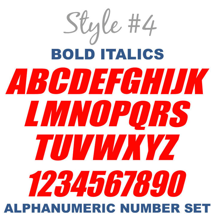 Alphanumeric Number and Letter Sets | 3 Inch Tall Vinyl Decal Stickers | A-Z | 1-10