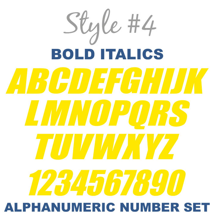 Alphanumeric Number and Letter Sets | 3 Inch Tall Vinyl Decal Stickers | A-Z | 1-10