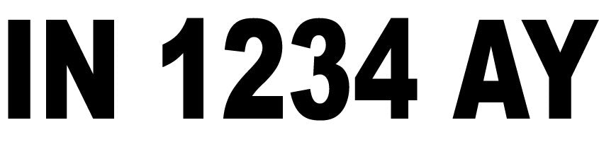 24x3.5" Recreational Boat Number Registration Vinyl Sticker