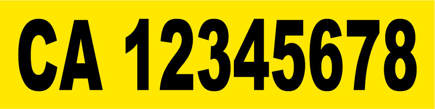 24x6 CA Number Magnet for State of California