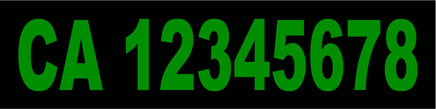 24x6 CA Number Magnet for State of California