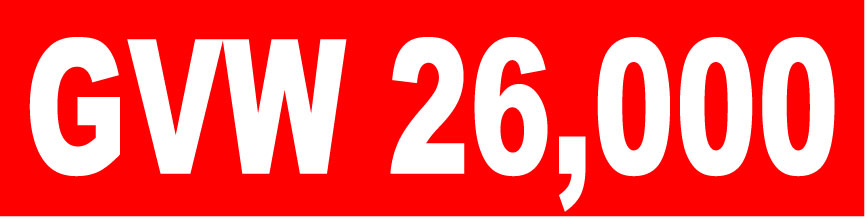 24x6 GVW Number Magnetic Sign