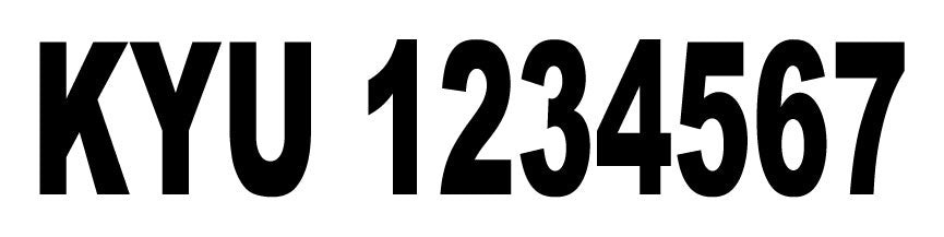 KYU Number Magnet for Kentucky Weight Distance Tax 12x3