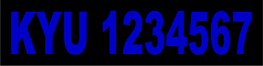 KYU Number Magnet for Kentucky Weight Distance Tax 12x3