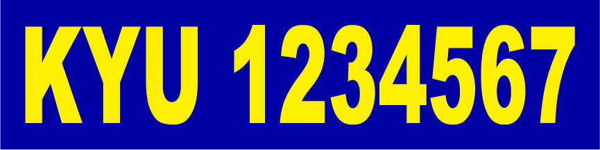 KYU Number Magnet for Kentucky Weight Distance Tax 12x3