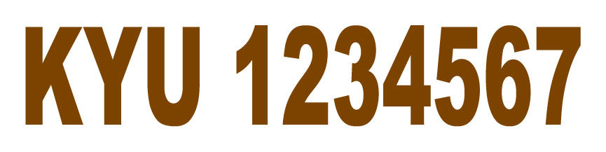 KYU Number Magnet for Kentucky Weight Distance Tax 12x3