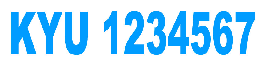 KYU Number Magnet for Kentucky Weight Distance Tax 12x3