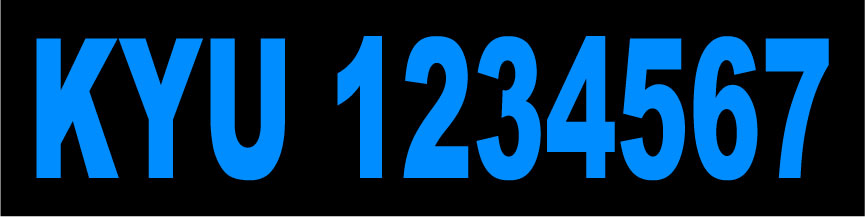 KYU Number Magnet for Kentucky Weight Distance Tax 12x3