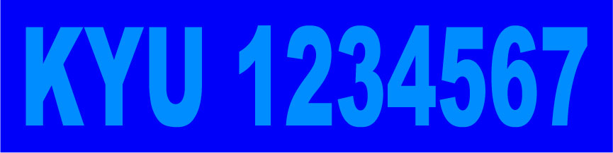 KYU Number Magnet for Kentucky Weight Distance Tax 12x3