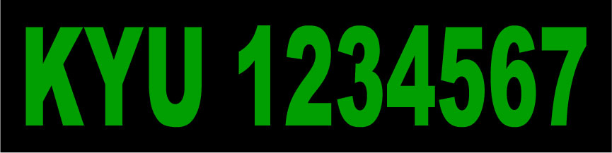 KYU Number Magnet for Kentucky Weight Distance Tax 12x3