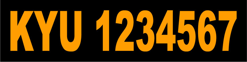 KYU Number Magnet for Kentucky Weight Distance Tax 12x3