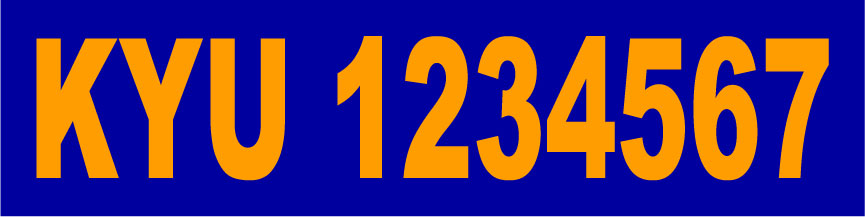 KYU Number Magnet for Kentucky Weight Distance Tax 12x3