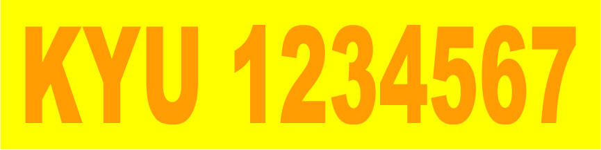 KYU Number Magnet for Kentucky Weight Distance Tax 12x3