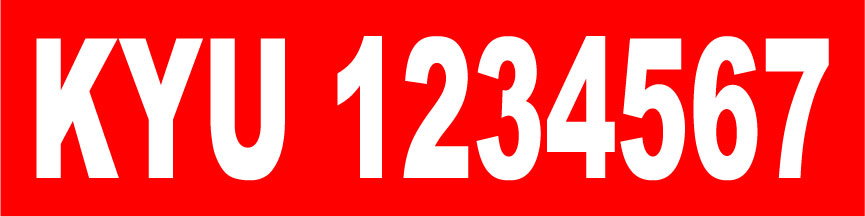 KYU Number Magnet for Kentucky Weight Distance Tax 12x3