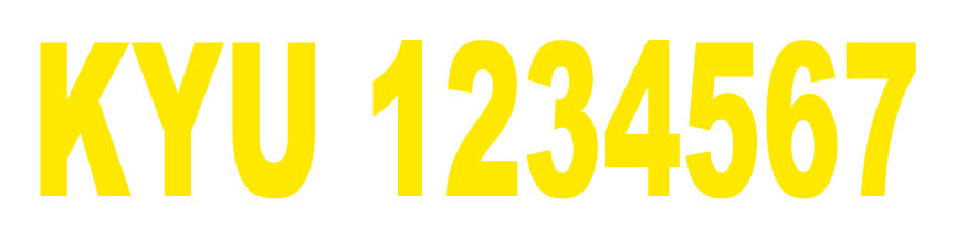 KYU Number Magnet for Kentucky Weight Distance Tax 12x3
