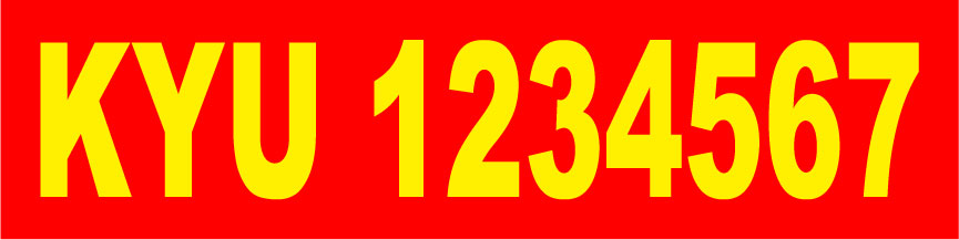 KYU Number Magnet for Kentucky Weight Distance Tax 12x3