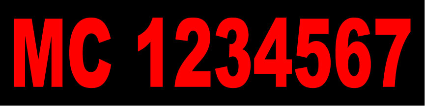 MC Number Magnet for Motor Carrier Operating Authority Compliance 12x3