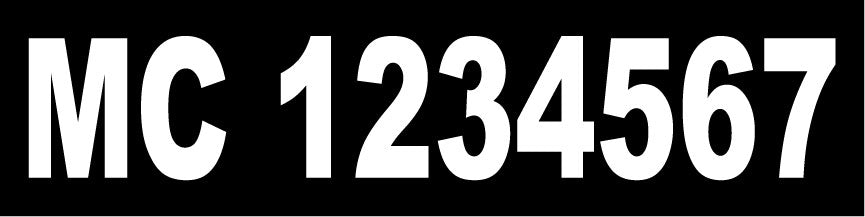 MC Number Magnet for Motor Carrier Operating Authority Compliance 12x3