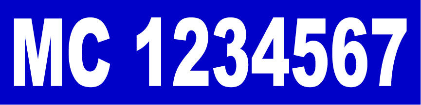 MC Number Magnet for Motor Carrier Operating Authority Compliance 12x3