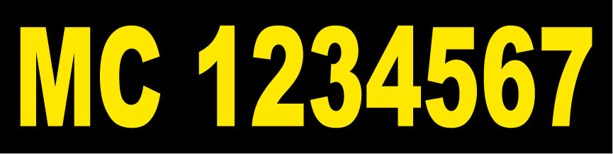 MC Number Magnet for Motor Carrier Operating Authority Compliance 12x3