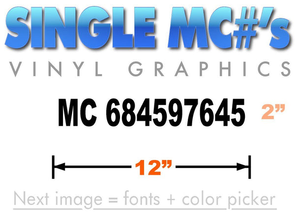 MC Number Sticker 12X2