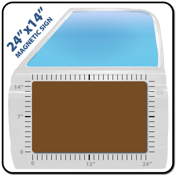 USDOT Number Magnet 24x14" Customizable with Logo Upload and Instant Preview