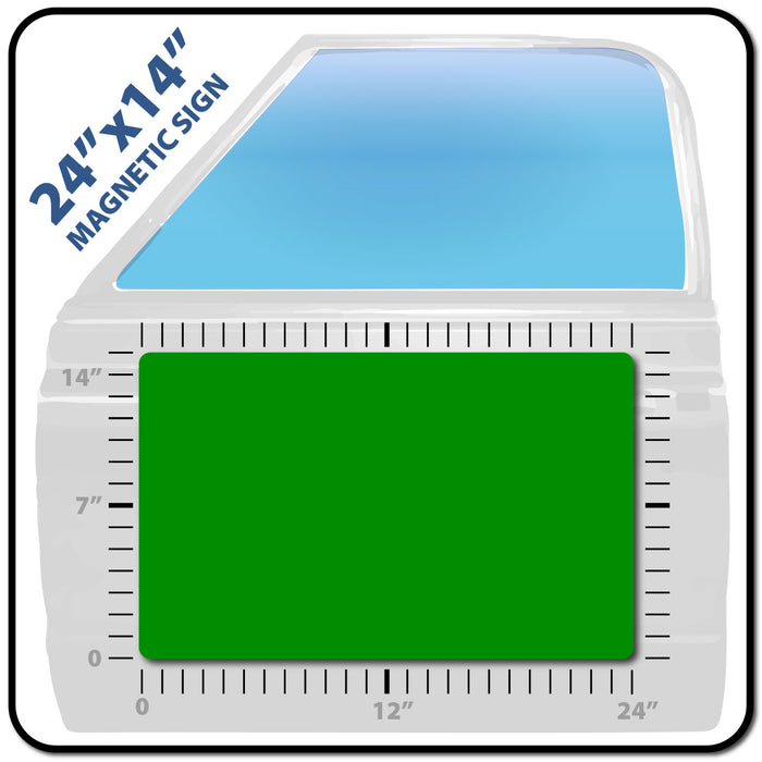 USDOT Number Magnet 24x14" Customizable with Logo Upload and Instant Preview