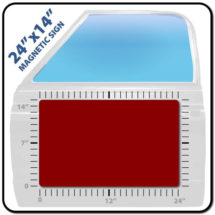 USDOT Number Magnet 24x14" Customizable with Logo Upload and Instant Preview