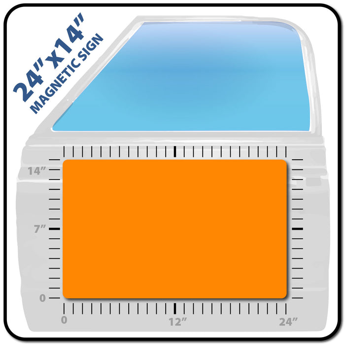 USDOT Number Magnet 24x14" Customizable with Logo Upload and Instant Preview