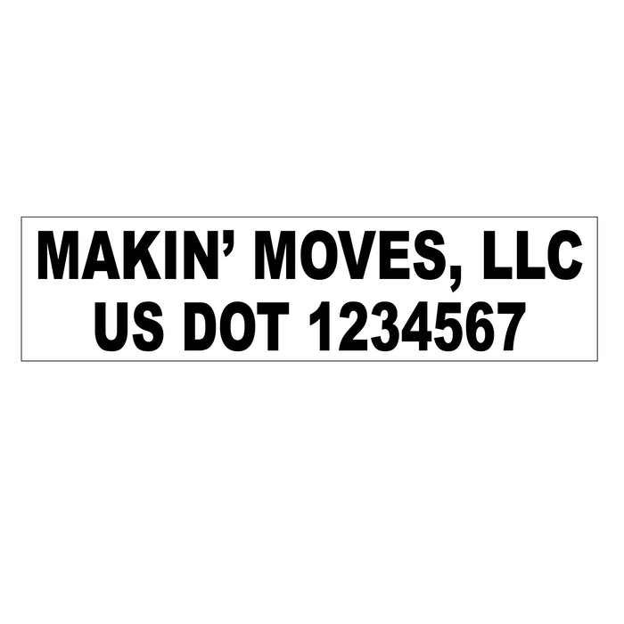 USDOT Number Magnetic Sign |24x6 with 2 lines of 2" text | USDOT Compliant
