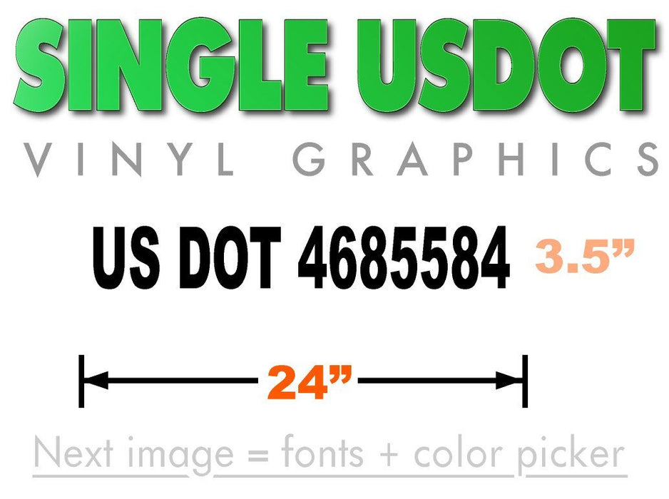 USDOT number sticker for DOT compliance