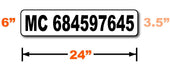 DOT compliant MC number magnetic sign
